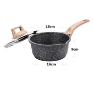 DONNOR Nonstick Saucepan with Lid 2.5 Quarts Non Stick Sauce Pots Cooking Pot with Pour Spout Induct