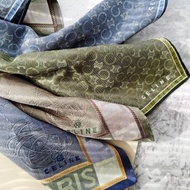 全新未使用 CELINE 稀有高質 老花 手巾方巾 手帕 綁包帶圍巾絲巾