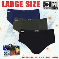 GM 4-016 MEN'S UNDERWEAR JUMBO/ 3L, 4L, 5L/ PRICE PER 3PCS [1 BOX]