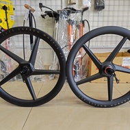 20" 451 3 spoke 5 spoke Luce Carbon Wheelset Folding Bike rim Bicycle Support Tyre 20 x 1-1/8 and 20