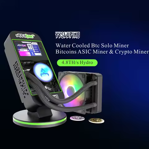 Water cooled latest Bitaxe NerdQaxe++Bitcoin miner hash rate 4.8Th/s Silent Black