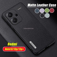 Case For Redmi Note 13 Pro Plus Note13 13pro 5G Matte Leather Cover For Redmi Note13 Note13Proplus Note13Pro+ Phone Cases Soft edge Shockproof Protective Back Shell