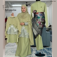 SAGE GREEN - FAMILY SET  BAJU RAYA KURUNG MODEN BELVANA 2.0
