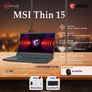 MSI Thin 15 B12UC-1498MY/I7-12650H/8GB D4/512GB SSD/RTX3050 4GB/W11H/15.6" FHD 144HZ/COSMOS GRAY