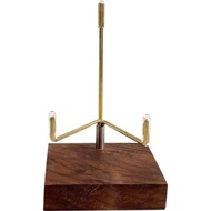 Adjustable Brass  Display Stand with Wal Base Mineral Specimens Display Stand Rock Display Easel Met