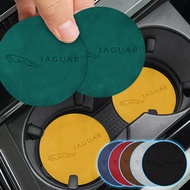 2pcs Imprinted Car Logo Cup Coaster 7-colors Water Cup Drink Bottle Anti-slip Pad for Jaguar XF XE XJ F-Pace X-Type S-Type F-Type E-Pace I-PACE XK