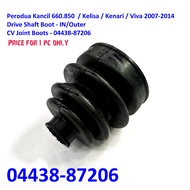 Perodua Kancil 660.850  / Kelisa / Kenari / Viva 2007-2014 / Drive Shaft Boot - IN/Outer CV Joint Boots - 04438-87206