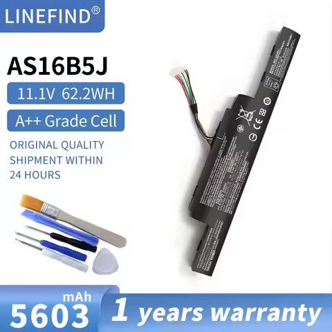 AS16B5J AS16B8J 5600mAh Laptop Battery For Acer Aspire E5-575G-53VG 3ICR19/66-2 Free 2 Years Warrant