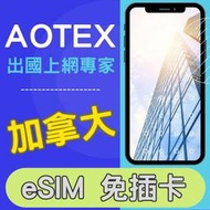 【AOTEX】加拿大eSIM卡美國eSIM卡免插卡高速上網無限流量吃到飽美國上網卡加拿大上網卡