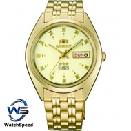 Orient 3 Star Gold Tone Automatic Stainless Steel Watch FAB00001C9