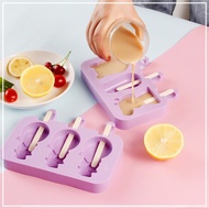 Cartoon Ice Cream Silicone Maker with Lid Quick-freezing Tray Mold Ice Box Tray Household Ice Maker Silicone Ice Cube Machine