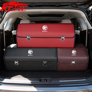 Proton Saga Car Storage Box PU Leather Multipurpose Collapsible Car Trunk Storage Organizer Car Stow
