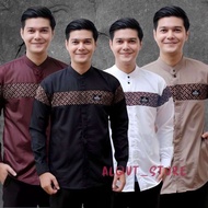 Koko Shirt For Adult Men Long Sleeve With Qynang Motif, The Latest Batik Combination