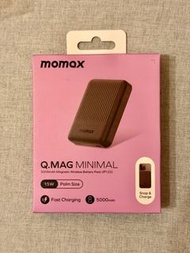 全新Momax Q.MAG Minimal 5000mAh 迷你磁吸行動電源 (黑色) power bank