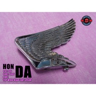 Logo With Fire Cap Silver HONDA C92 C95 CA92 CA95 CB92 // TOP WING HEADLIGHT VISOR