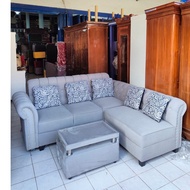 Sofa L Putus Kancing / Sofa L Minimalis / Sofa L Santai Bahan Beludru/ SOFA LETTER L