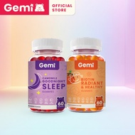 Gemi Biotin & Goodnight Sleep Gummy/GemiGummi 2 Jars /