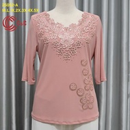 CL25052 - Luxurious, Elegant Women's Blouse - Lace Collar with High Quality Stone Beads - From 47kg 