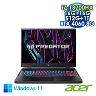 【全面升級特仕版】ACER Predator Helios Neo 16 PHN16-71-79C7 黑 16吋電競筆電 (WQXGA IPS 165Hz/Intel i7-13700HX/16G+16G DDR5/512G+1T PCIE SSD/NVIDIA RTX 4060 8G/WIN 11)