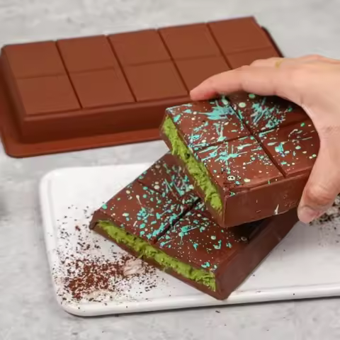 Chocolate Bar Molds Silicone Bars Break Apart Wax Melt Mould Easy Release Rectangle Durable for Prot