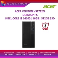 Acer Veriton 2000 VS2722G-14100 Desktop PC ( i3-14100, 8GB, 512GB SSD, Intel, W11P )