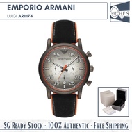 (SG LOCAL) Emporio Armani AR11174 Luigi Chronograph Leather Strap Men Watch