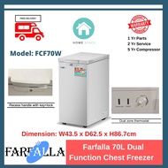 Farfalla Chest Freezer (70L) + Free Delivery (FCF-70W)