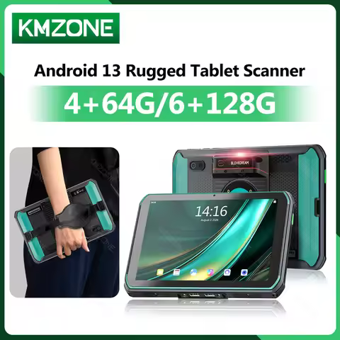 Rugged Industrial PDA Tablet Android 13 with 1D 2D Scanner Honeywell 6GB+128GB or 4GB+64GB Running 8