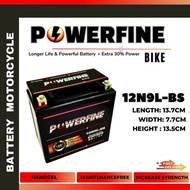 12N9L-BS 12N9L BATTERY POWERFINE MODENAS JAGUH 175 CL160 SCRAMBLER CM200 750CC RANGER KEEWAY RKV