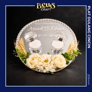 BEUS CRAFT PLAT DULANG CINCIN HANTARAN AKRILIC | GUBAHAN | AKAD NIKAH | PERKAHWINAN | IJAB QABUL