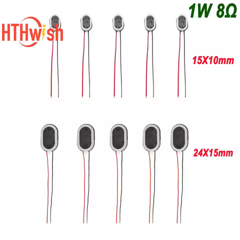 5/10/15pcs 1 watt 8 ohm Speaker with cable Loudspeaker Audio Alarm 8R 1W 15mm 24mm Tablet Phone Comp
