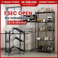 Rak Dapur Kabinet Dapur Kitchen Organizer Kitchen Rack Cabinet Dapur Foldable Storage Rack Microwave