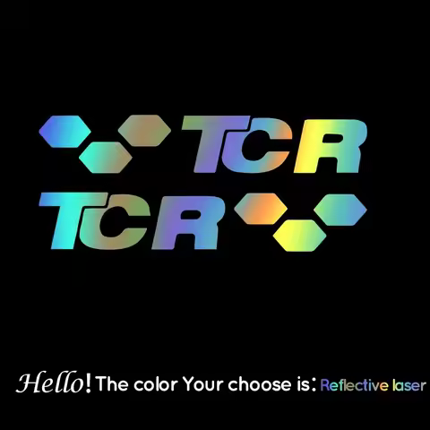 2Pcs Universal TCR Vinyl Tuning Stickers Honeycomb Pattern Decals for Car Side Body Auto Decor Acces