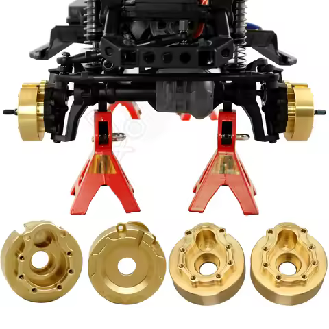 2pcs TRX4 Axle Doors Brass Counterweight Balance Weight Portal Drive Housing for 1:10 RC Crawler Tra