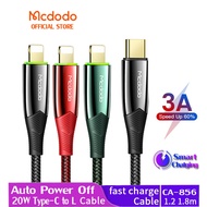 Mcdodo Auto Disconnect Cable 20W PD TYPE-C to L  Fast Charging Data  Cable  CA-856