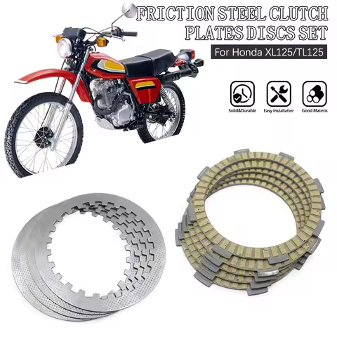 Friction Clutch Plates Kit For Honda NX125 XL125 XLR125 RW XR125L CD18T XL185 XL200R ATC200 CD200 TL