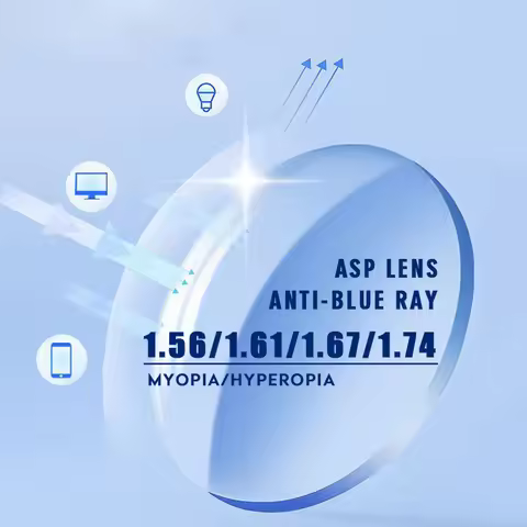 O-Q CLUB 1.56 1.61 1.67 1.74 Anti-reflective Anti-scratch UV400 Anti-blue Light Lenses HMC Coating C