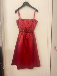 So nice紅色緞面小禮服（S)