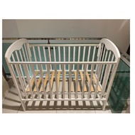 Local Made Seni Daya Hard Solid Meranti Wood  3 in 1 Baby Cot c/w Rollers with dropside 3 adjustable