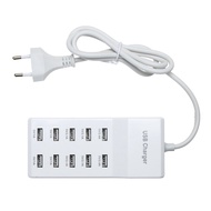 10 Port USB Home Travel Wall AC Charger Fast Charge Power Strip Adapter