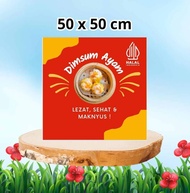 spanduk/baner  mini dimsum ukuran 50x50 cm