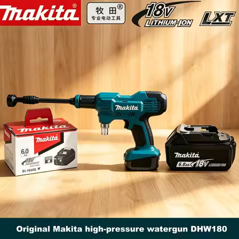 Makita DHW180 Battery High Pressure Washer 18V Cordless Portable Cleaning Device High Flow Rate Powe
