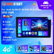 NAVISTART Android 10 Car Radio Multimedia Player For Audi A4 B6 S4 RS4 B6 B7 SEAT Exeo 2002-2008 GPS Navigation Carplay 2 Din