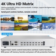 Matrix Switch HDMI2.0 8x8 4K 60Hz HDCP2.2 Profesional Rack HDMI-compatible  Splitter 8 in 8 out with HDMI Audio Video Switcher E