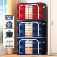 24L/66L/100L/150L Foldable Storage Box Clothes Storage Bins With Lids Waterproof Storage Organizer