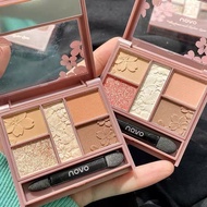 Novo Eyesha dow [5397] พาเลททาตา อายแชโดว์ 5 ช่อง (พร้อมส่ง) เนื้อนุ่มละมุน ประกายชิมเมอร์ ไฮไลท์ สี