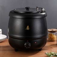 Stainless Steel Electronic Soup Warmer Insulation Soup Pot Hotel Buffet Soup Stove Black Soup Pot 10