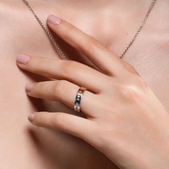 APM MONACO Classy INS Style Color Stitching Moss Code Ring All-Match Fashion Ring x