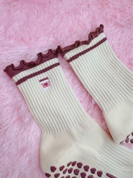 ROVA - Rose Latte grip socks (pilates socks/ถุงเท้าพิลาทิส)