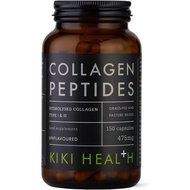 KIKI Health Bovine Collagen Peptides Capsules | 100% Hydrolyzed Supplement for Healthy Skin, Nails, 